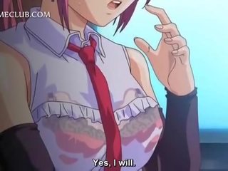 Attractive hentai seductress sopro um enorme carregado eixo