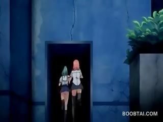 Söta animen tonårs ung kvinna visning henne peter sugande skills