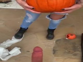 Pumpkin fantastic With Blonde Big Tits Kenzie Taylor for Halloween Trick or Treat