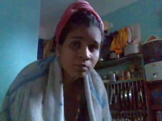 Indiškas teta dėvėjimas saree 10 min po vonia