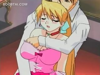 Smashing blond anime unge dame blir fitte finger teased