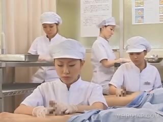 일본의 간호사 소리내어 정액 아웃 의 돌린 에 manhood