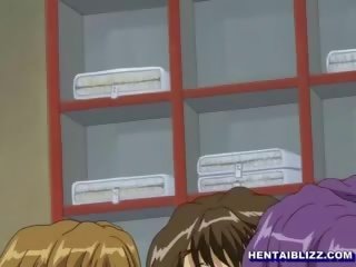 Servitù giapponese hentai bigboobs con un muzzle difficile frugando