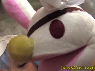 Japanese cosplay stunner fucked until cumsprayed