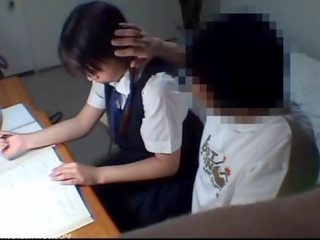 Školské študent mladý dáma sexuálne obscénne scéna