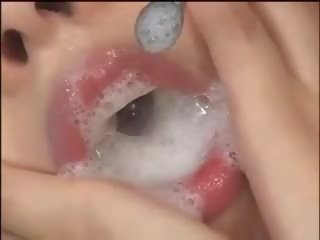 Libidinous teen slut swallows large amount of sensational cum