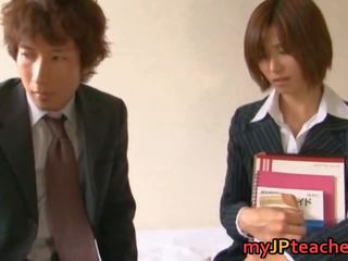 Akari Asahina desiring Japanese School Teacher Hunts